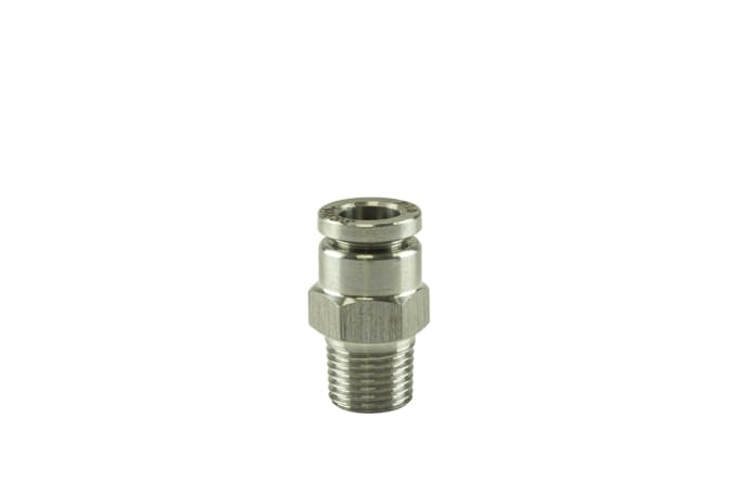 1/8" NPT to 1/4" PTC Straight - Pushloc Fitting Stainless Steel