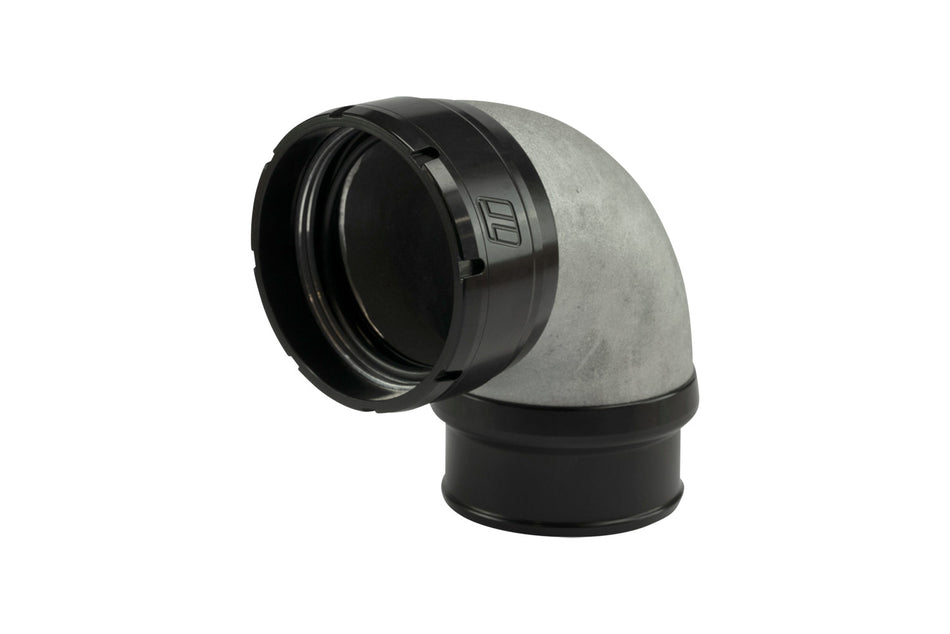 LockSleeve Turbo Adapter Compressor Outlet 2.50" to 90 Elbow Hose Barb 2.50"